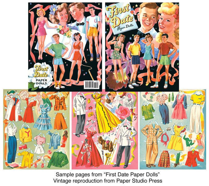 SPECIAL OFFER! 2 Books: FIRST DATE and SWEET 16 Vintage Reproduction Paper Dolls