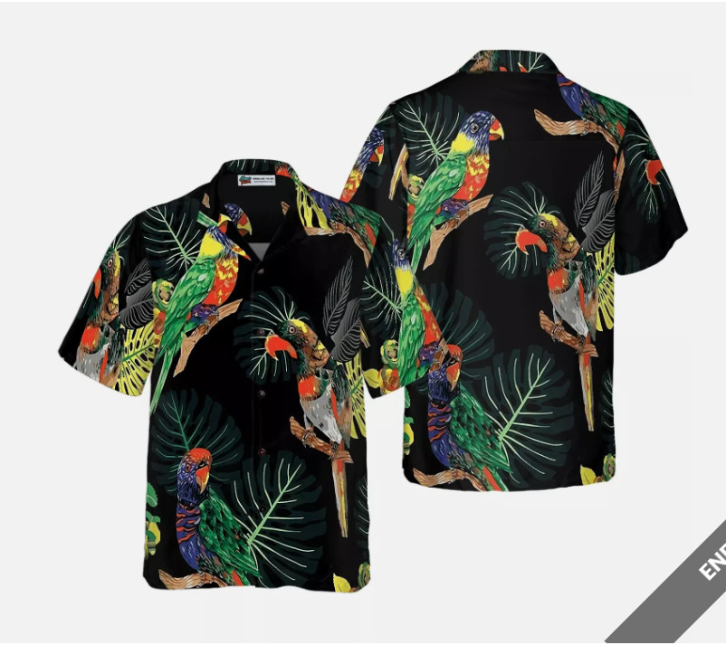 Parrots In The Tropical 3D HAWAII SHIRT HALLOWEEN GIFT CHRISTMAS GIFT BEST PRICE