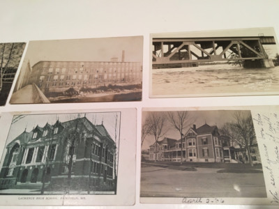 15 EARLY POSTCARD LOT OF FAIRFIELD, MAINE DIV/UNDIV/BACK POSTED UNPOSTED ME