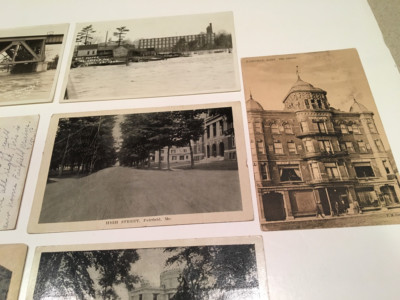 15 EARLY POSTCARD LOT OF FAIRFIELD, MAINE DIV/UNDIV/BACK POSTED UNPOSTED ME