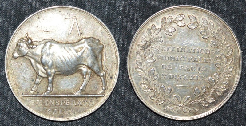 1880 - MÃ©Daille Vaccination Municipale Paris - Sup