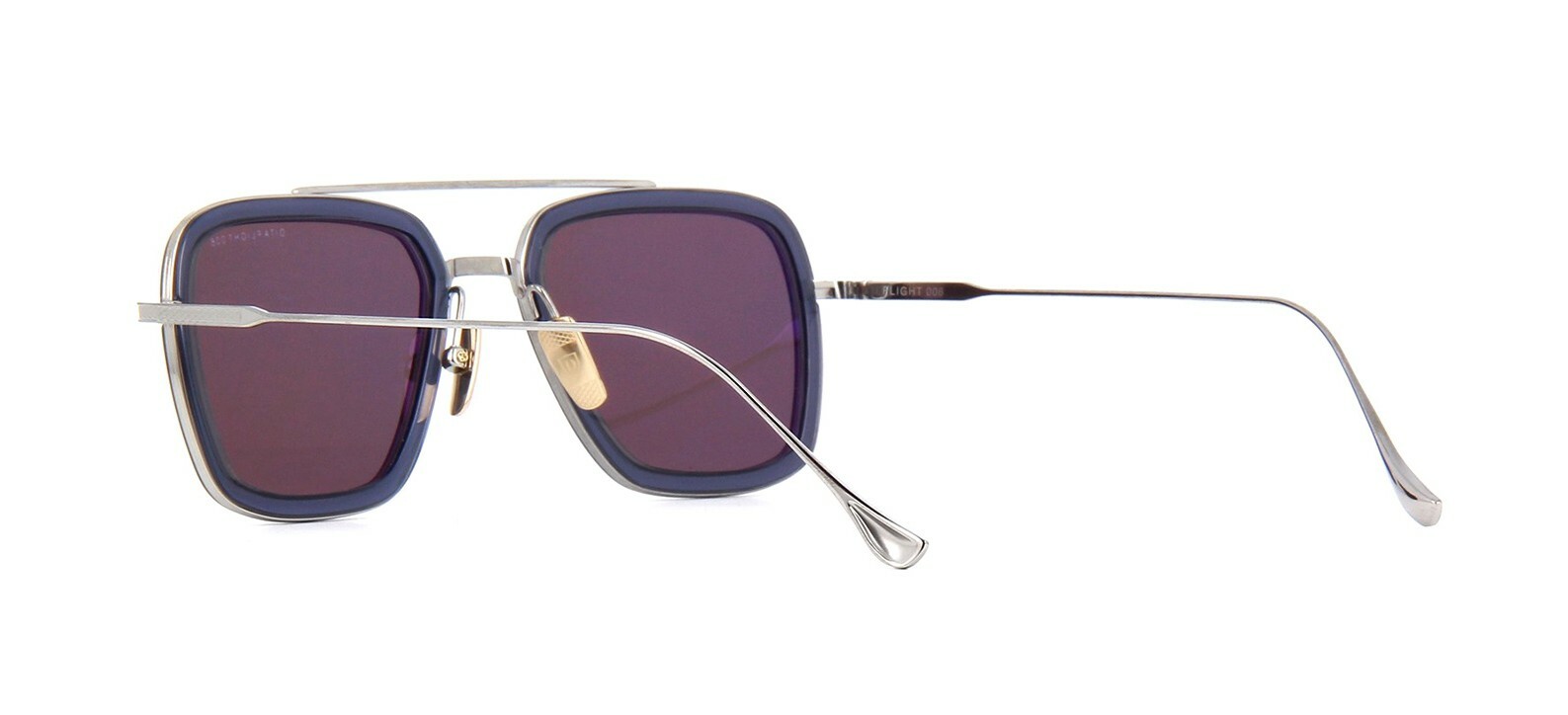 Pre-owned Dita Flight.006 Grey Crystal Silver/dark Grey With Blue Mirrored (a) Sunglasses In Gray