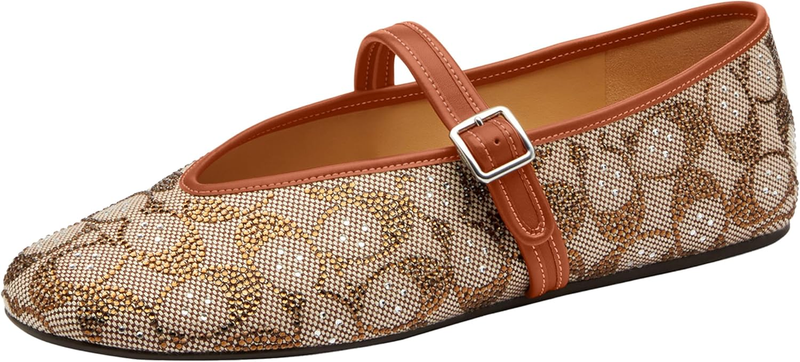 Coach Womens Mary Jane in Crystal Signature Jacquard