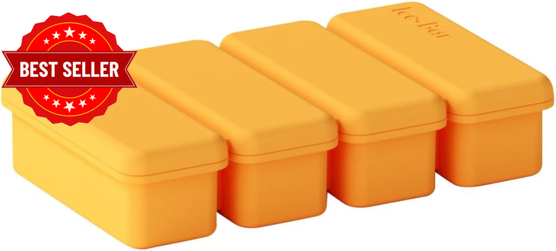 Silicone Bar Ice Cube Tray – Food-Grade Large Ice Mould with Lid, Bpa-Free, 4 Co