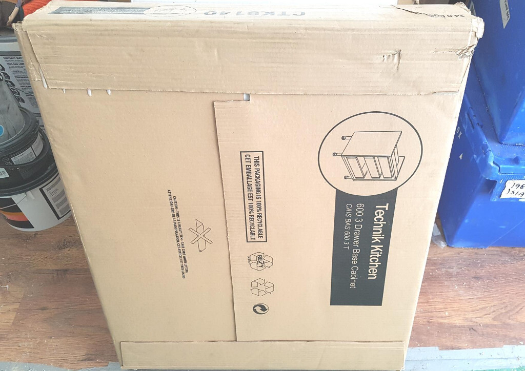 Kitchen units/carcasses. Boxed and unused 600mm