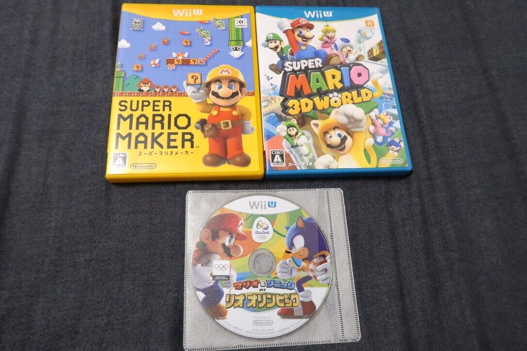 NintendoWii SUPER MARIO MAKER/3D WORLD/MARIO & SONIC RIO