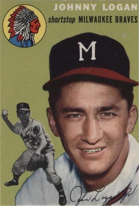 1954 年 Topps - Johnny Logan #122