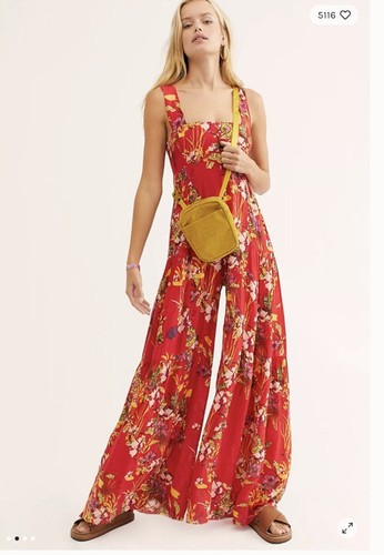 Сплошной широкий комбинезон с цветочным принтом Free People ONE Aloha XS