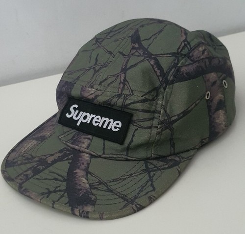FW12 Supreme Tree Camo Camp Cap Green Hat Red Box Logo