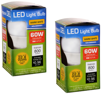 60 watt warm sale white led bulb