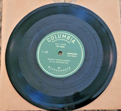Andre Kostelanetz - Ava Maria/ Bach - Columbia - (ZLP 2021) - 3-520- 45 RPM 7''