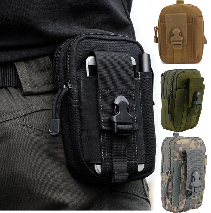 Tactical Molle Pouch Belt Waist Pack Bag Military Waist Fanny Pack Phone Pocket
