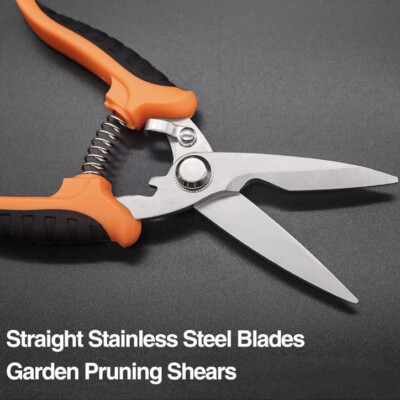 Stainless Steel Pruning Shear Garden Lawn Branch Fruit Picking Scissor Snips NEW