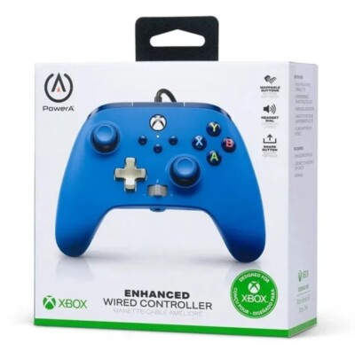 PowerA Enhanced Wired Controller Blue - XBOX NEW FREE US SHIPPING - Sealed Box
