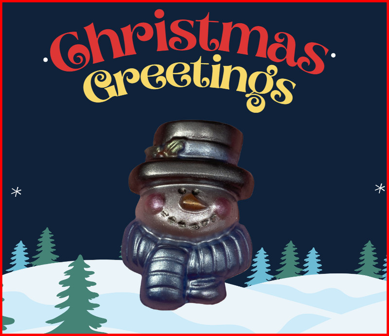 Handmade Snowman Silicone Inlays for Epoxy/Resin Crafts - Set of