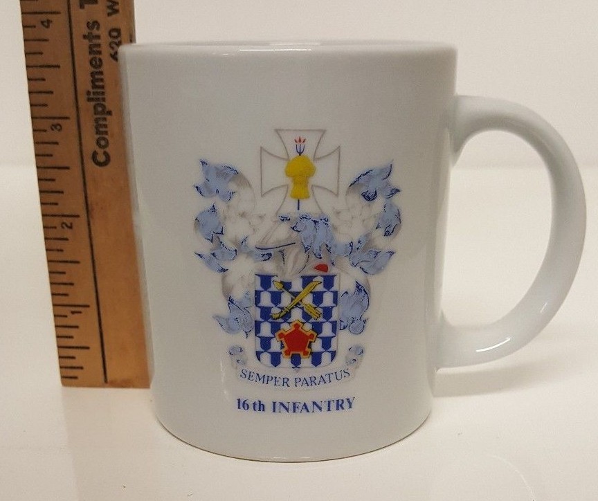 Operation Desert Storm Coffee Mug SEMPER PARATUS Fort Riley Kansas 16th Infantry
