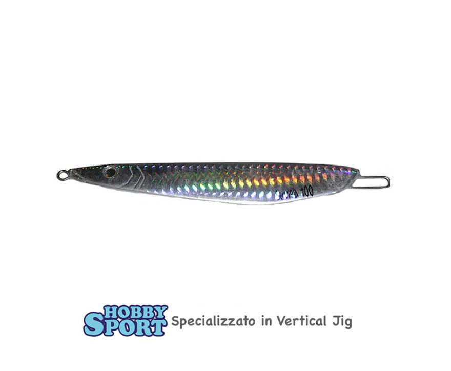 VERTICAL JIG  SERVIOLA FISH US 100 GR COLOR SILVER PESCA CERNIA DENTICE RICCIOLA