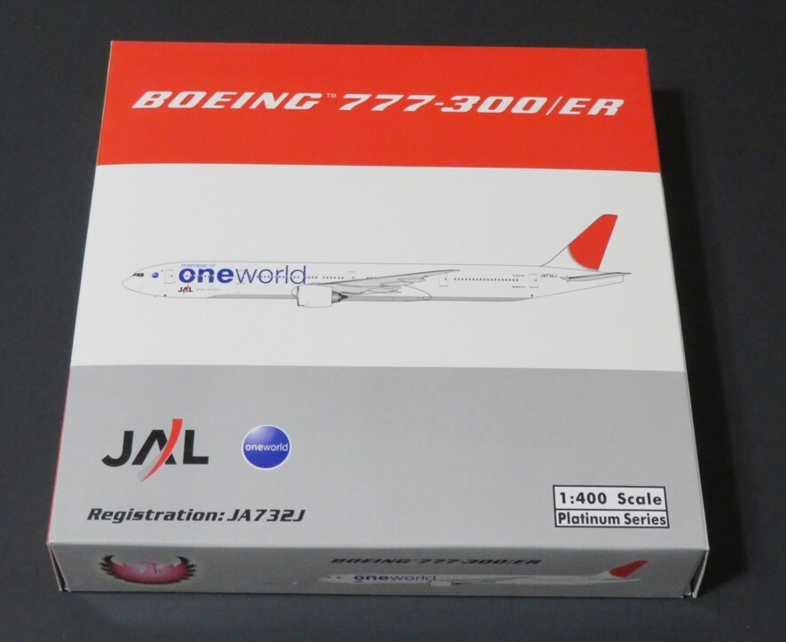 Phoenix Models. JAL B777-300ER. JA732J. ONE WORLD. 1:400