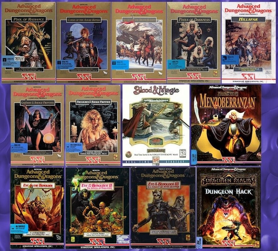POOL OF RADIANCE, SECRET OF THE SILVER BLADES 13 GAMES Windows 11 10 8 7  XP