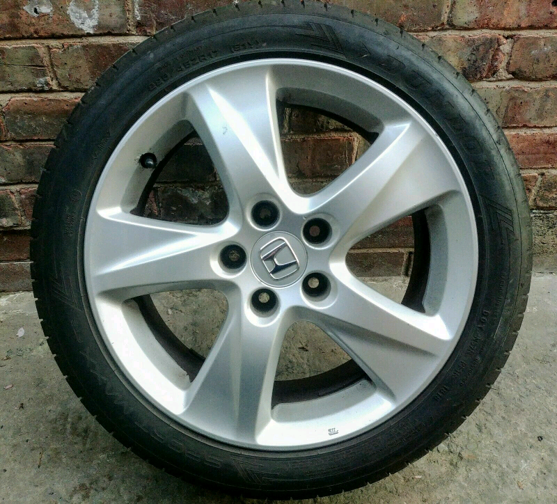 HONDA ACCORD MK8 17" ALLOY WHEEL & TYRE TYPE S SPORT 5X114.3 CIVIC in