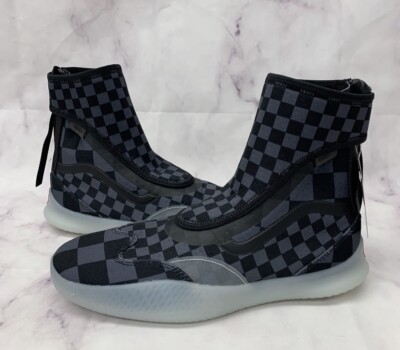 Vans Vault Boot Skoot Lx Checkered Grey Black Size 10.5