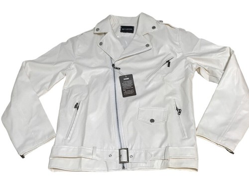 新品　LUSTER FAKE LEATHER JACKET JUUYY Men's Faux Leather Jacket Stand Collar Bomber Jackets