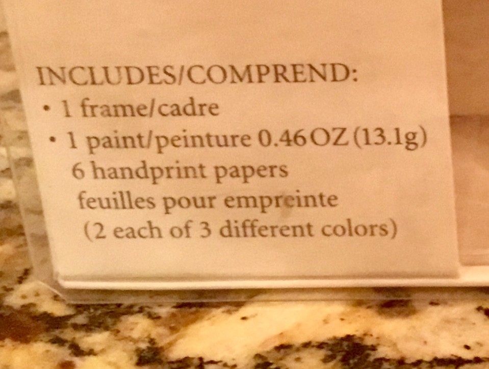 NIB Hallmark My Baptism Handprint Frame Bless These Little Hands...Wherever Go