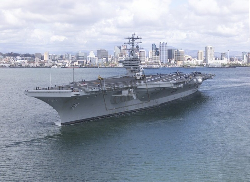 US Navy USN aircraft carrier USS Nimitz (CVN 68) N4 8X12 PHOTOGRAPH
