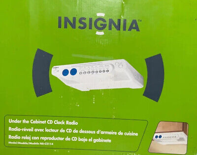 Insignia Under Cabinet CD Clock Radio - White (untested)
