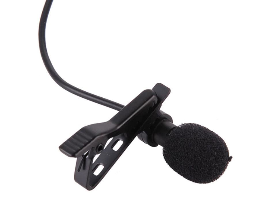 Clip-on Lapel Mini Lavalier Mic Microphone 3.5mm For Smart Phone PC Recording