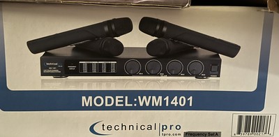 Technical Pro WM1401 (4) Vhf  Wireless Professional Microphone System With 4 Mic