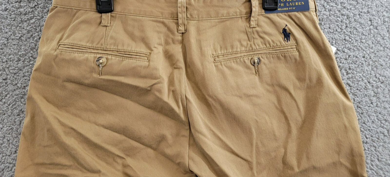 Polo Ralph Lauren 8-Inch Relaxed Fit Chino Shorts Men's 33 Sandsurf Button Zip - Picture 13 of 18