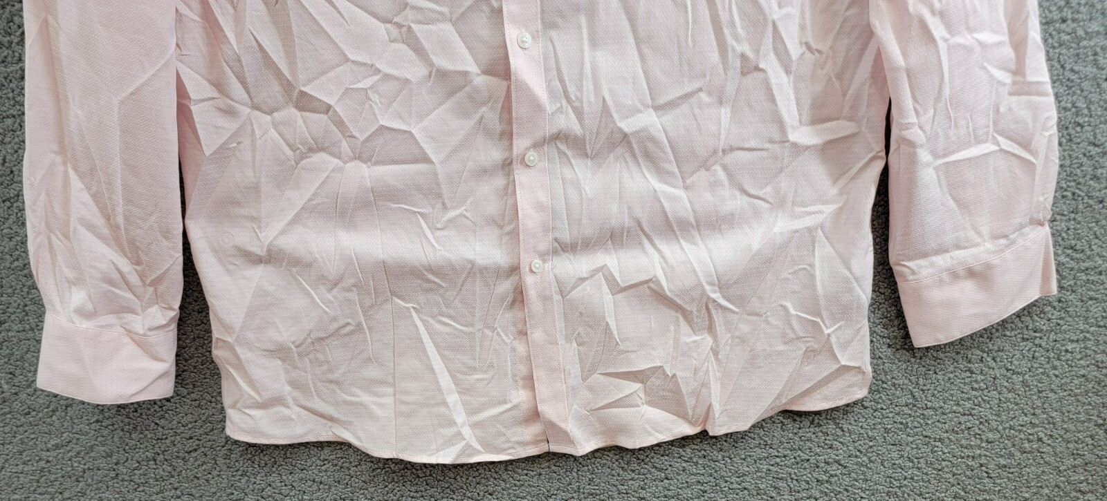 Bar III Slim-Fit Stretch Diamond Dobby Dress Shirt Men's XL 17-17.5 Pink L/S - Picture 4 of 19