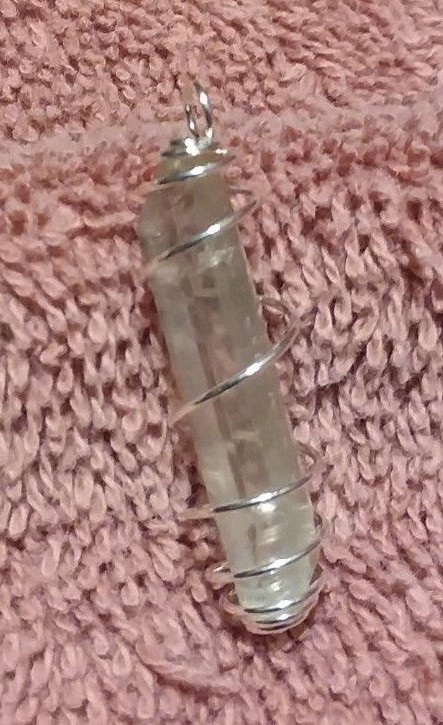 Herkimer Diamond Silver Plated Wire Cage Pendant 1