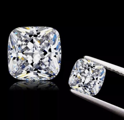 Loose CVD White Diamond Pair 3 x 3 mm Cushion D Color IF Clarity Certified