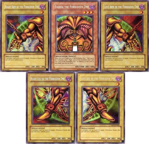 Yugioh Exodia Complete 5 Piece Set UBP1-EN001 -EN005 Secret