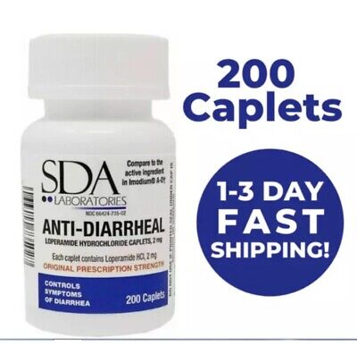 Anti-Diarrheal 2mg HCL 200 Caplets By SDA LABS