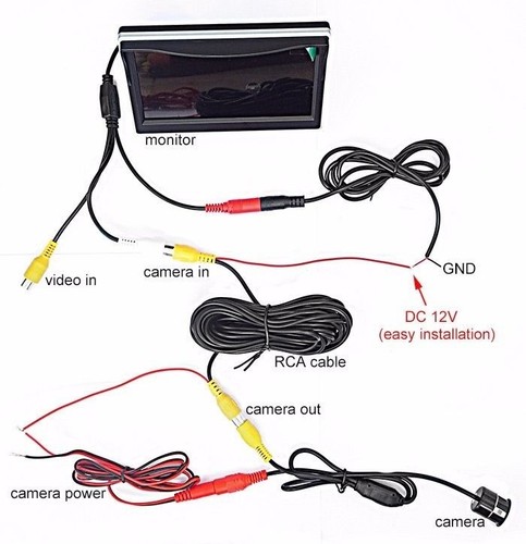 Car Parking Reverse Camera Truck Front Side Rear View Cam ... wireless reverse camera wiring diagram 
