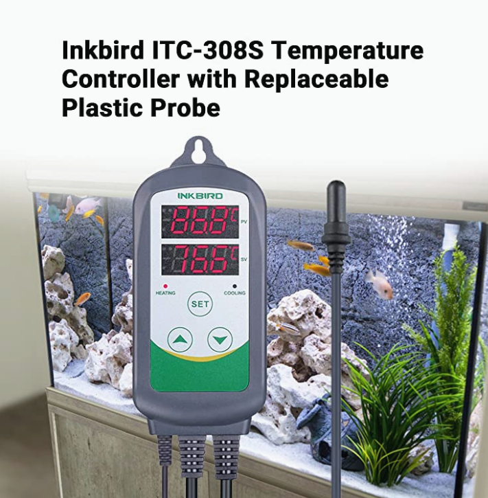 Inkbird Digital Heat Cool Temperature controller ITC-308S Aquarium Plastic Probe