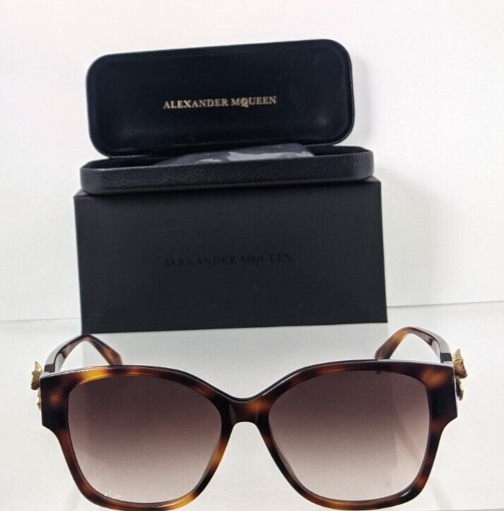 Pre-owned Alexander Mcqueen Brand Authentic  Sunglasses Am 0370 002 56mm Frame In Brown