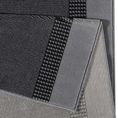 Hanse Home Läufer Teppichläufer Teppich Vorleger Flachgewebe Band Grau 80x200cm