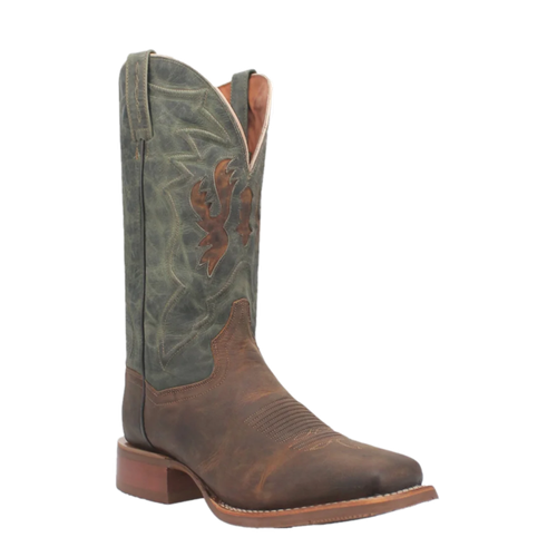 Pre-owned Dan Post Men's Jacob 13" Tan & Turquoise Western Boots Dp4949 In Brown