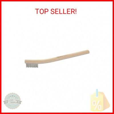 Weiler 44167 Small Hand Wire Scratch Brush, Stainless Steel Fill, Wood Block, 3 