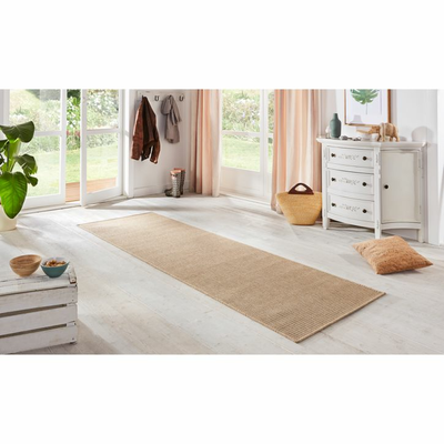 BT Carpet Nature Teppich Flachgewebe Läufer Teppichläufer Matte Beige 80x150c el