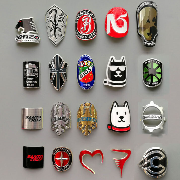 Metal Bike Head Badge BMX Decals Bicycle Fixed Gear Tube