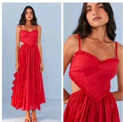 XL Farm Rio Red Heart Maxidress