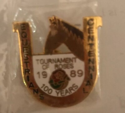 1989 Tournament of Roses Parade Pin Equestrian Centennial 100 Years New Rare!