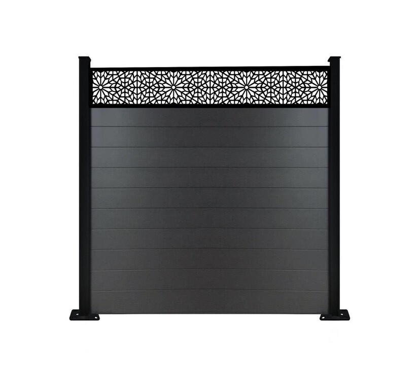 Composite Fence panel 2 posts included Anthracite Grey in