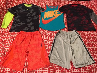 Lot of 5 Boy39s Basketball Athletic Clothing Sz XL40141641 Shorts Shirts Nike And1