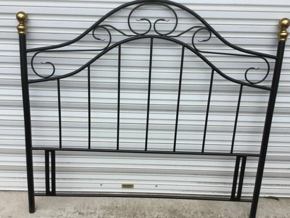 BEDHEAD IN BLACK METAL FOR 5' DOUBLE BED in Ripon, North Yorkshire